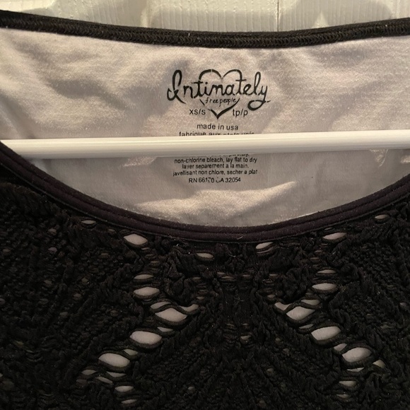 XS S Free People Medallion Bodycon Crochet Dress black and white - Picture 8 of 9